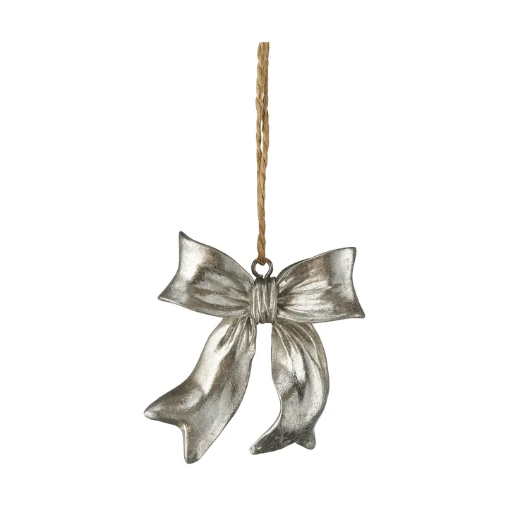 Serafina bow vedhæng - Sølvfarvet, 6x2,5x6,7 cm - Lene Bjerre