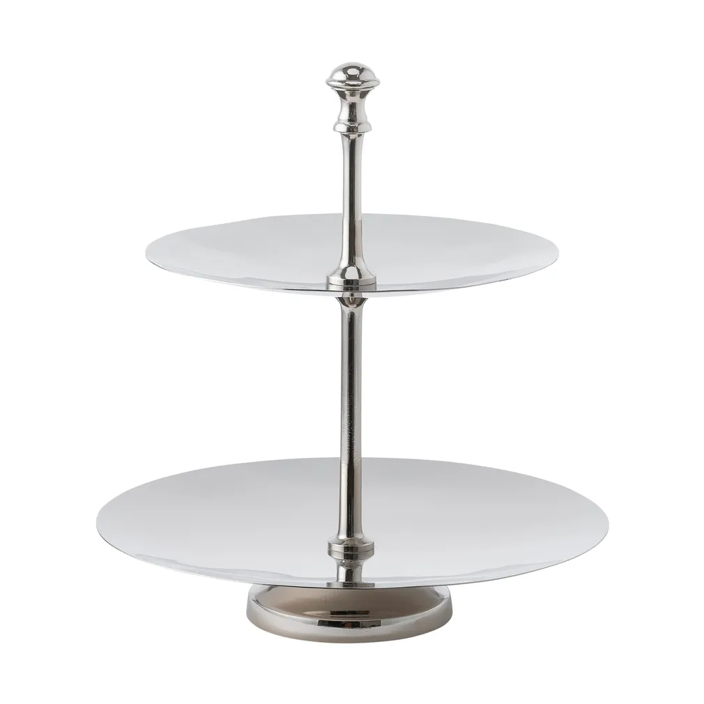 Sigrine etagere, Sølvfarvet, 25x25xH27 cm Lene Bjerre