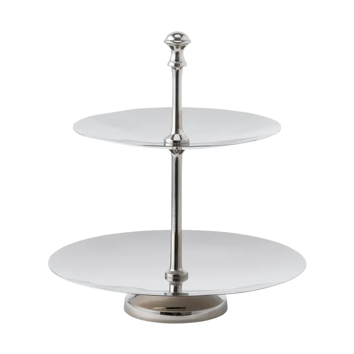 Sigrine etagere - Sølvfarvet, 25x25xH27 cm - Lene Bjerre
