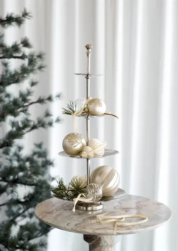Sigrine etagere - Sølvfarvet, 25x25xH53 cm - Lene Bjerre