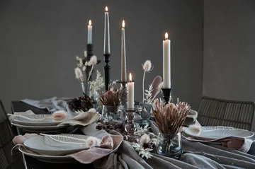 Sivelle lysestage 13,5 cm - Bark - Lene Bjerre