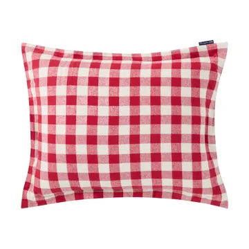 Checked Cotton Flannel pudebetræk 50x60 cm - Red-light beige - Lexington