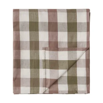 Checked Cotton Linen borddug 150x350 cm - Olive - Lexington