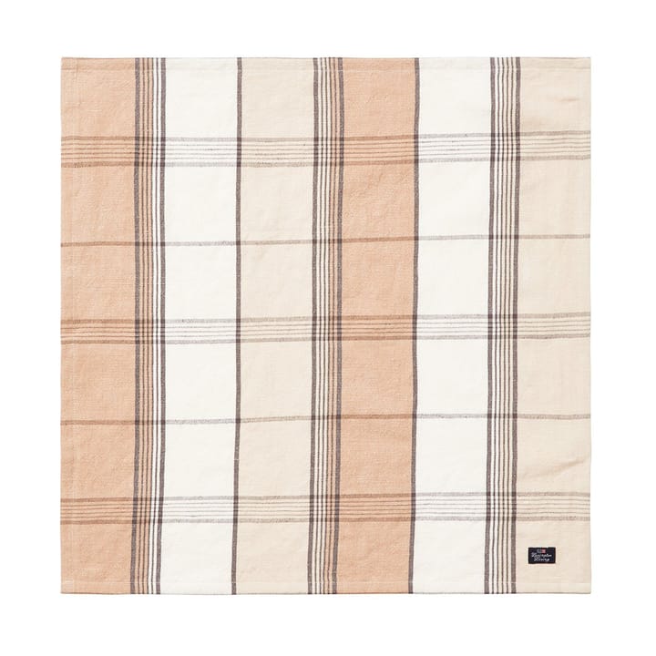 Checked Linen/Cotton stofserviet 50x50 cm, Beige Lexington