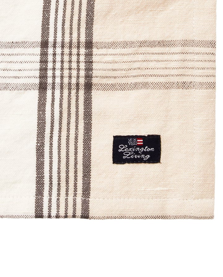 Checked Linen/Cotton stofserviet 50x50 cm, Beige Lexington