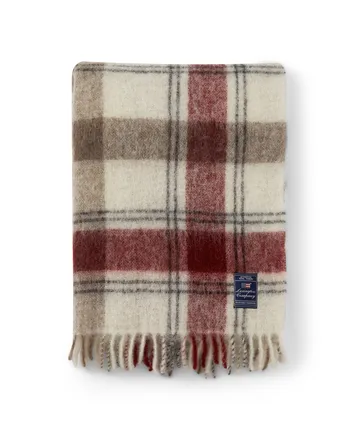 Checked Mohair Mix plaid 130x170 cm - Red/Beige/White - Lexington