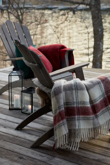 Checked Mohair Mix plaid 130x170 cm - Red/Beige/White - Lexington