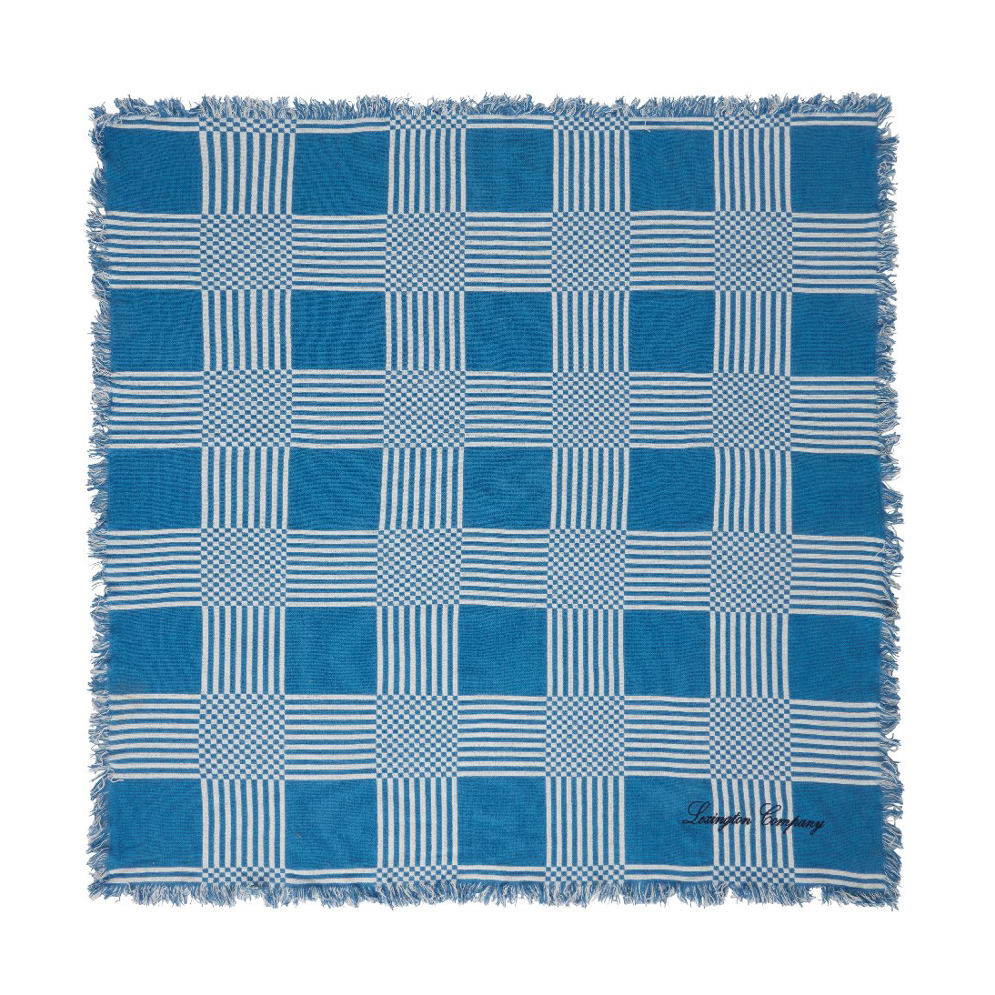 Lexington Checked Recycled Cotton picnic-tæppe 150×150 cm Blue
