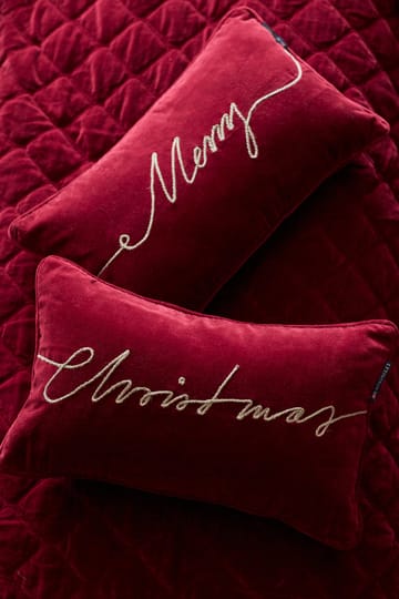 Christmas Organic Cotton Velvet pude 30x50 cm - Red - Lexington