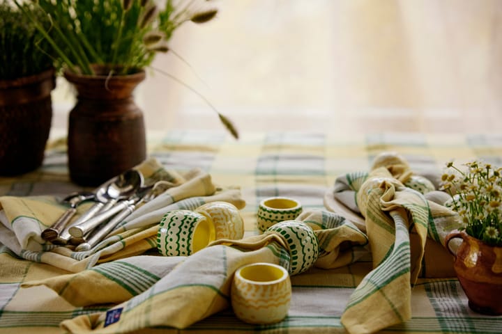 Easter Linen/Cotton borddug 150x250 cm, Yellow-green Lexington