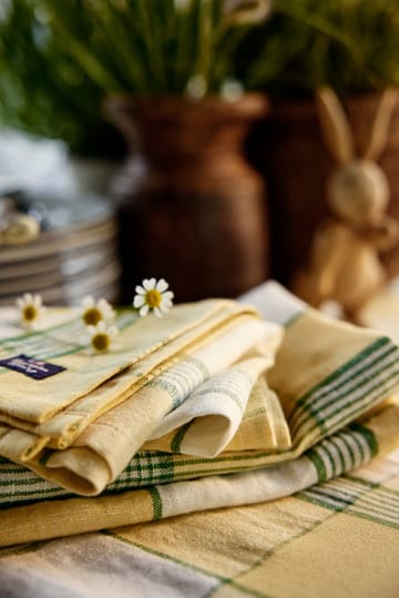 Easter Linen/Cotton borddug 150x250 cm - Yellow-green - Lexington