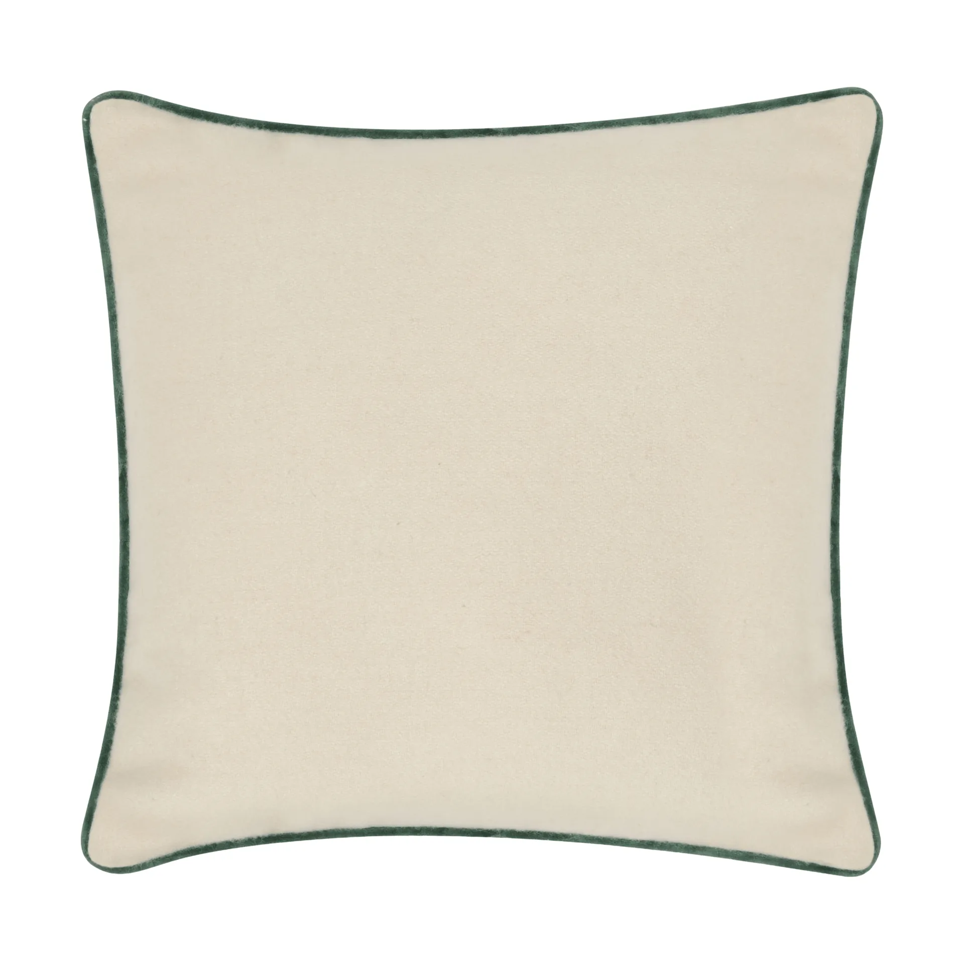 Flower Embroidered Wool Mix pudebetræk 50x50 cm, Light beige-green Lexington