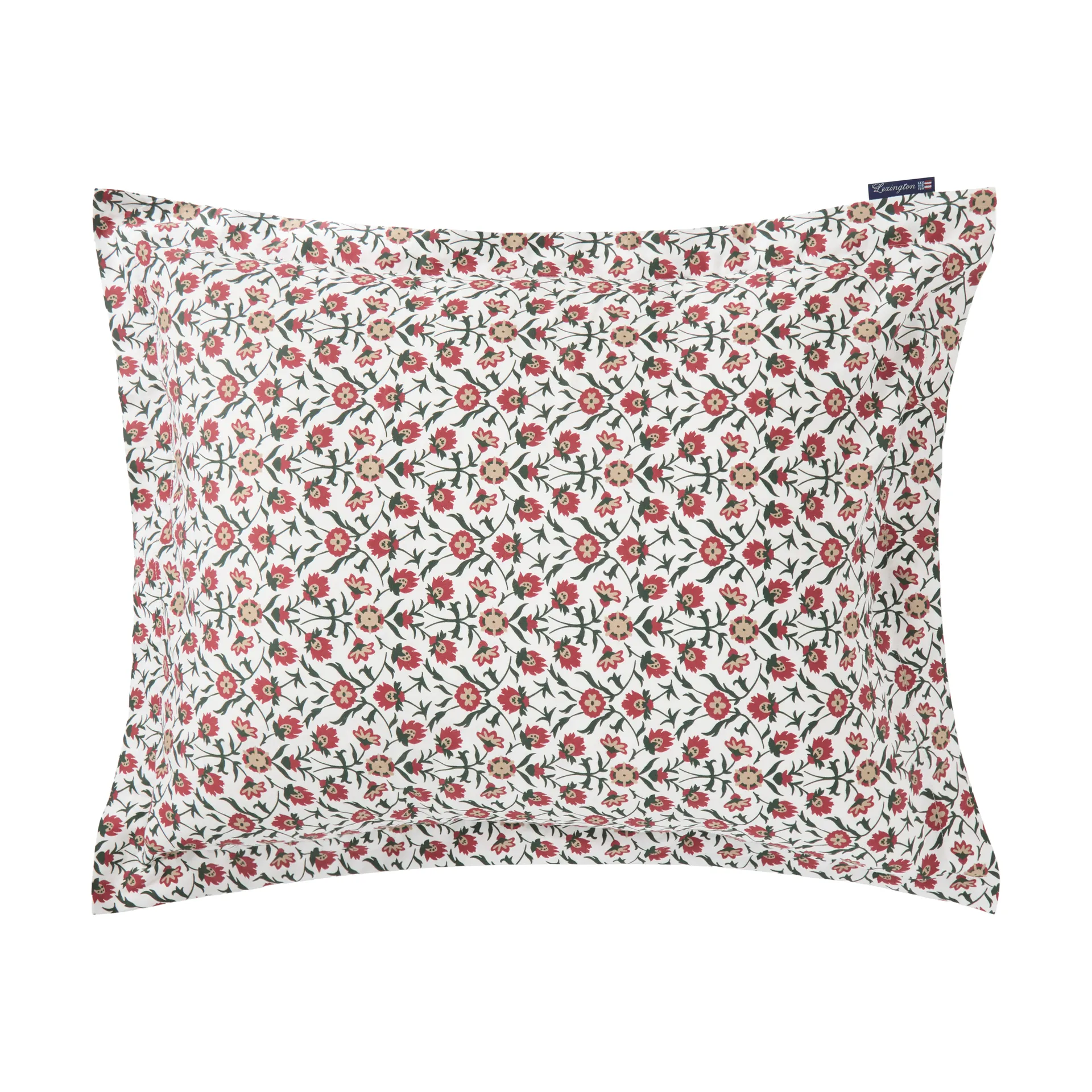 Lexington Flower printed cotton sateen pudebetræk 50x60 cm White-red-green-beige