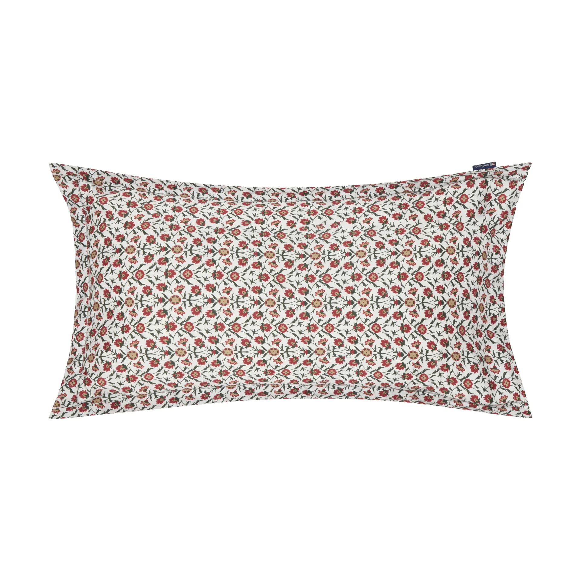 Lexington Flower printed cotton sateen pudebetræk 50x90 cm White-red-green-beige