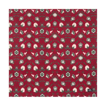 Flower printed økologisk bomuldsserviet - Red-beige-green - Lexington