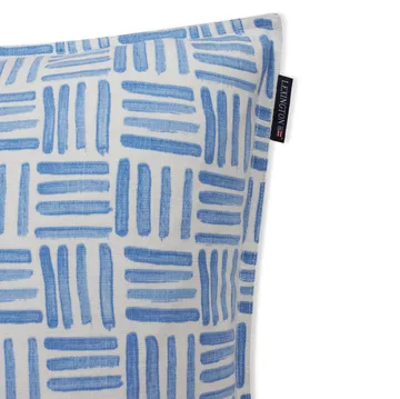 Graphic Printed Cotton Canvas pudebetræk 50x50 cm - Blue/White - Lexington