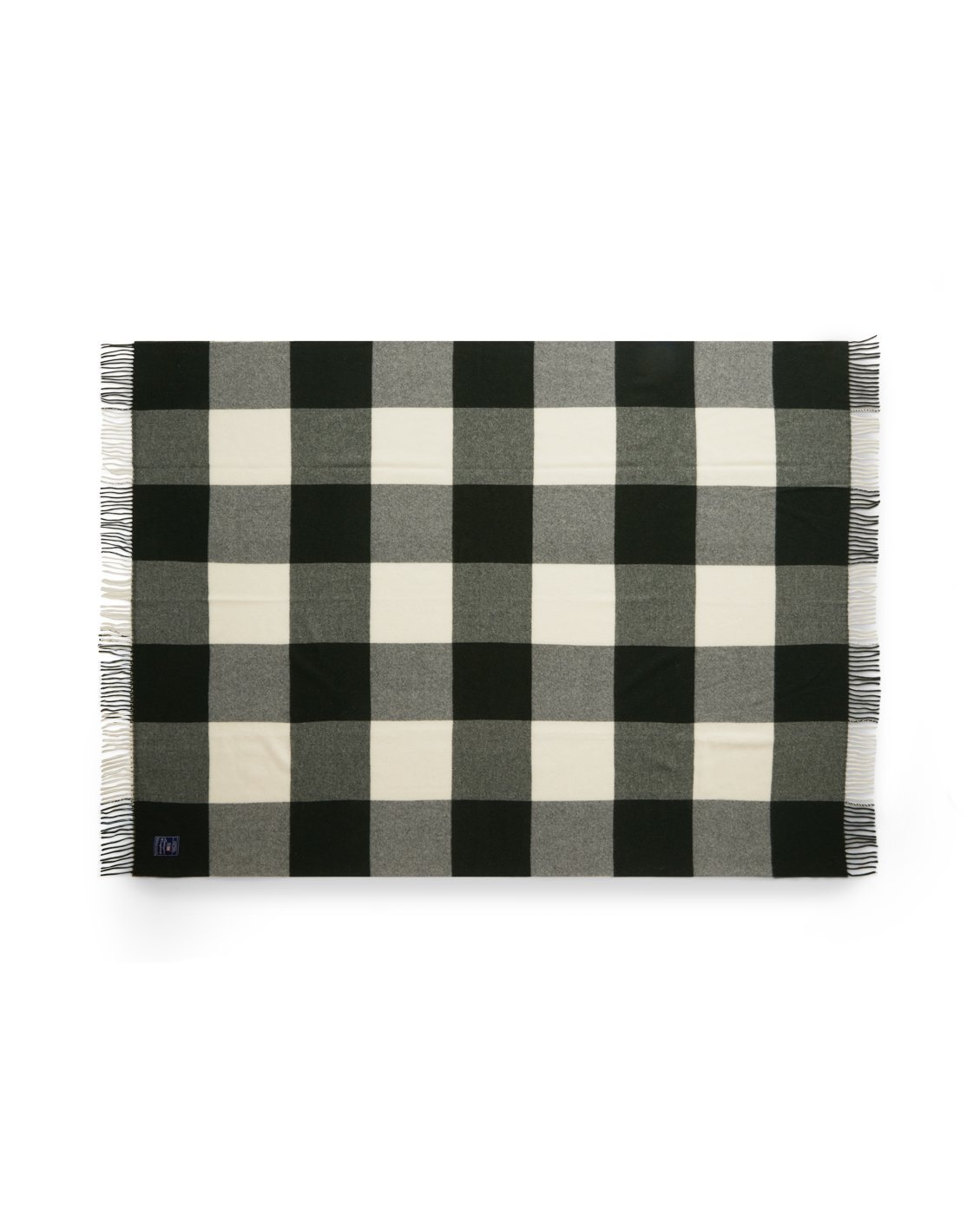 Lexington Grøn Ternet plaid Genanvendt uld 130×170 cm Grøn-hvid