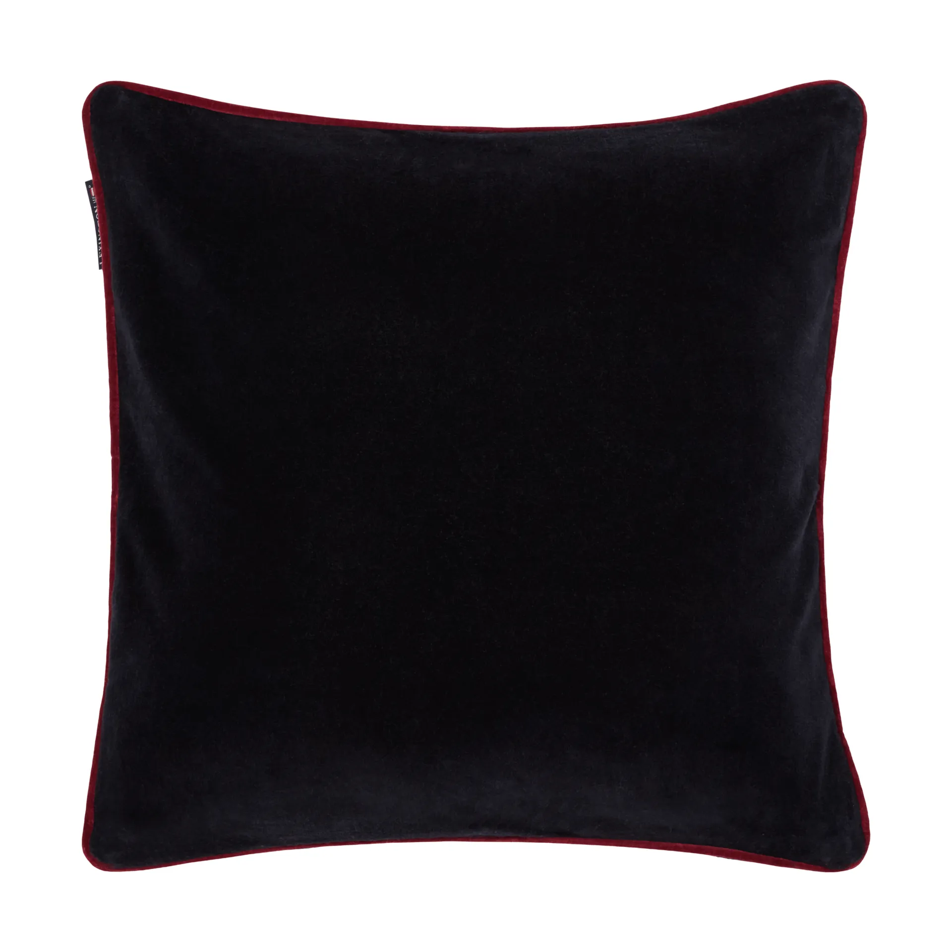 Heart økologisk bomuldsfløjl pudebetræk, Black-multi, 50x50 cm Lexington