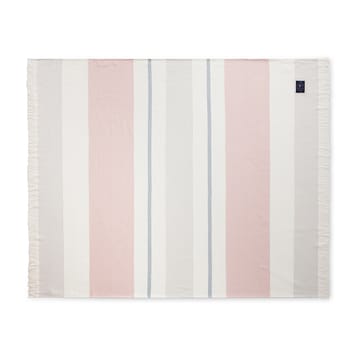 Herringbone Striped Recycled bomuldsplaid - Hvid/Lyserød - Lexington
