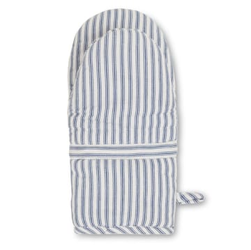 Icons Herringbone Striped grillhandske - Blue/White - Lexington