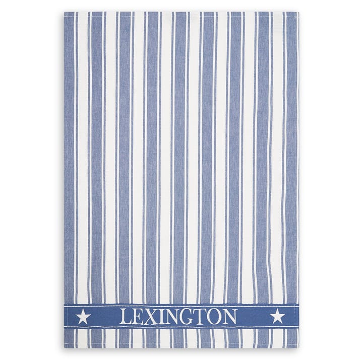 Icons Waffle Striped viskestykke 50x70 cm, Blue/White Lexington