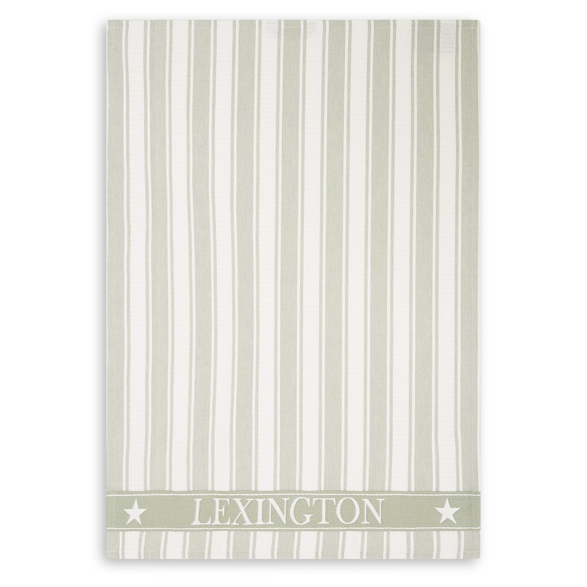 Lexington Icons Waffle Striped viskestykke 50×70 cm Sage green/White