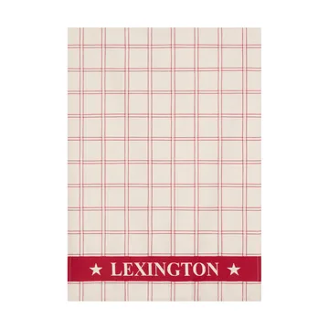 Jacquardvævet bomuldsviskestykke - Red-white, 50x70 cm - Lexington