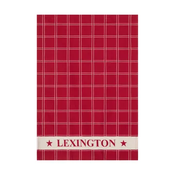 Jacquardvævet bomuldsviskestykke - Red-white, 50x70 cm - Lexington