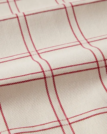 Jacquardvævet bomuldsviskestykke - Red-white, 50x70 cm - Lexington