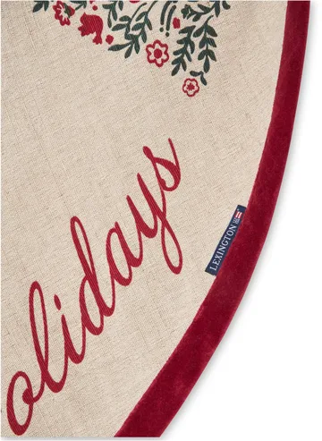 Jute Cotton Christmas Tree juletræstæppe Ø110 cm - Natural-red - Lexington