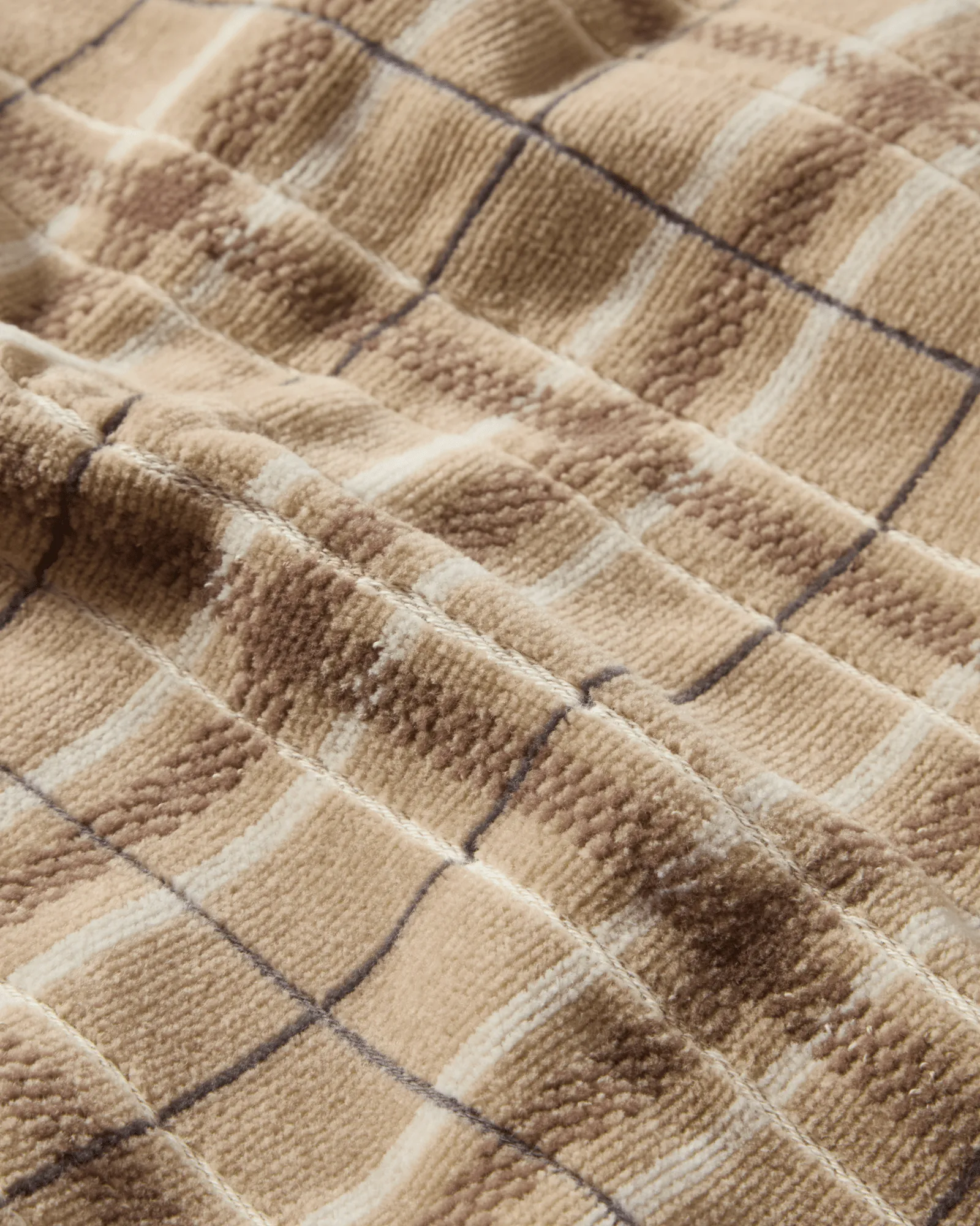 Lexington checked håndklæde 2-pak, Beige-grey Lexington