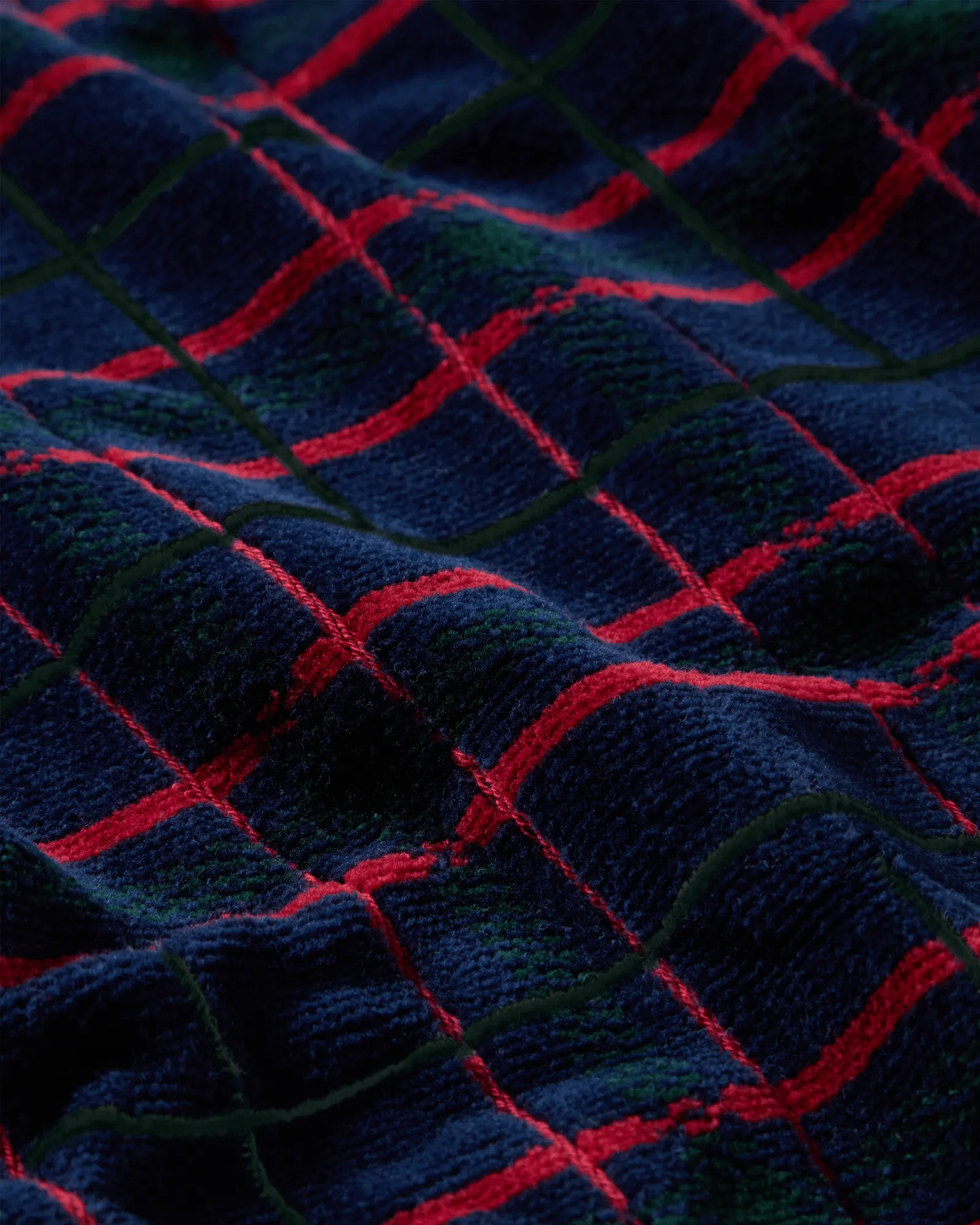 Lexington checked håndklæde 2-pak, Navy-green, 50x70 cm Lexington