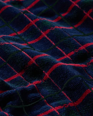 Lexington checked håndklæde 4 dele - Navy-green, 2 stk 50x70 cm, 2 stk 70x30 cm - Lexington