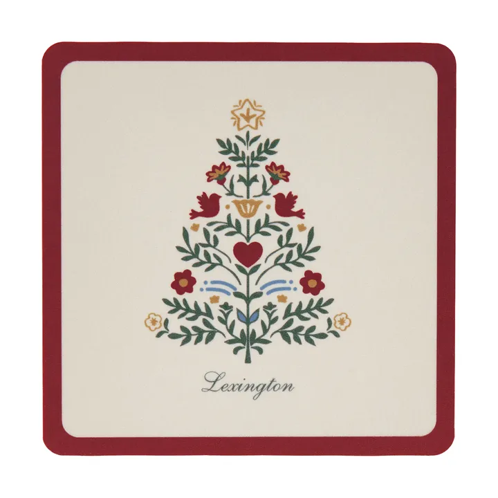 Lexington laminerede glasunderlag - Red-light beige, 9x9 cm, 4-pak - Lexington