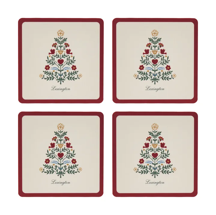 Lexington laminerede glasunderlag - Red-light beige, 9x9 cm, 4-pak - Lexington