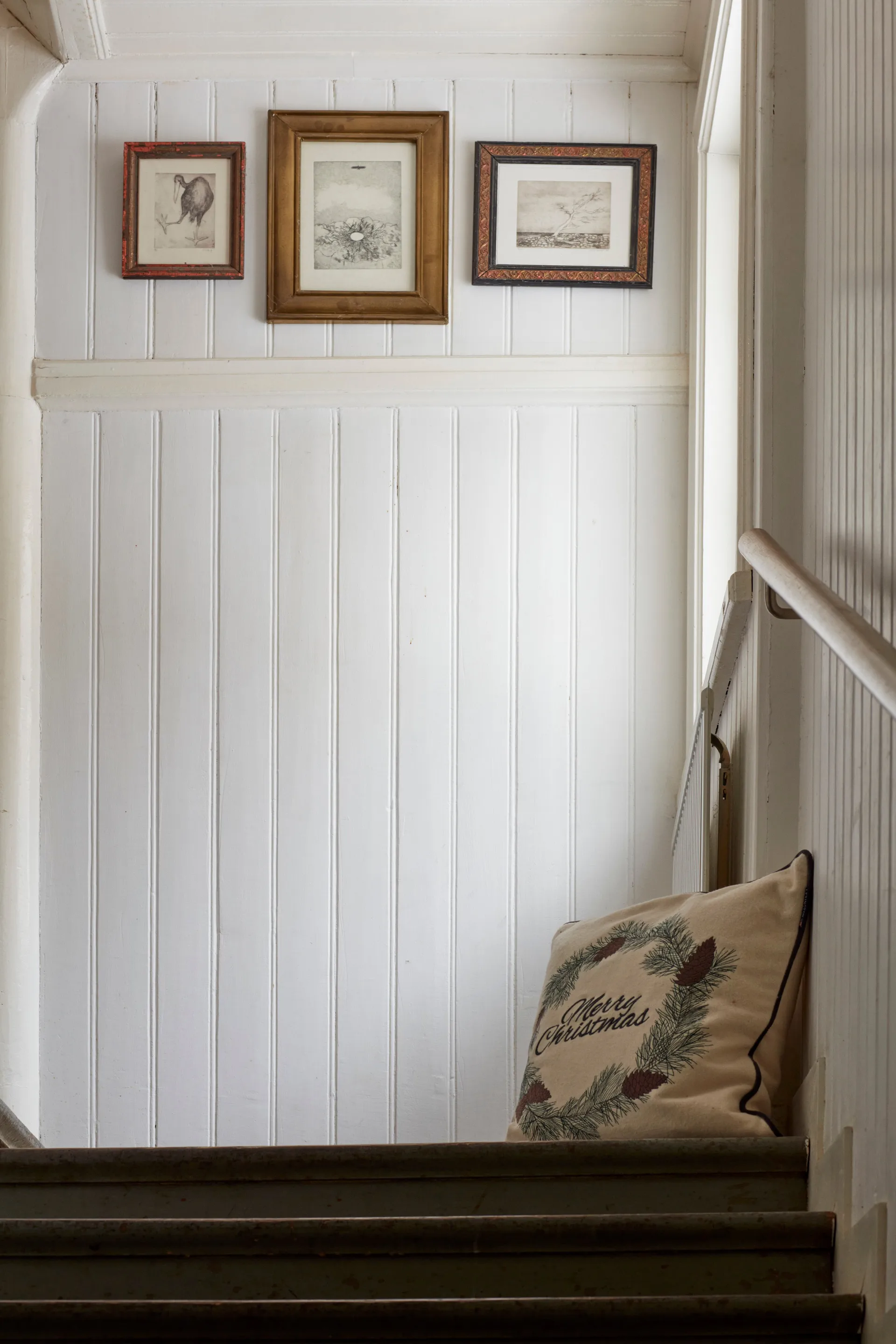 Merry Christmas Wool Mix pudebetræk 50x50 cm, White/Green/Beige Lexington