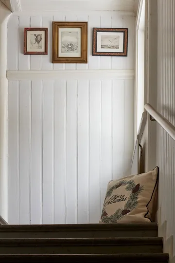 Merry Christmas Wool Mix pudebetræk 50x50 cm - White/Green/Beige - Lexington