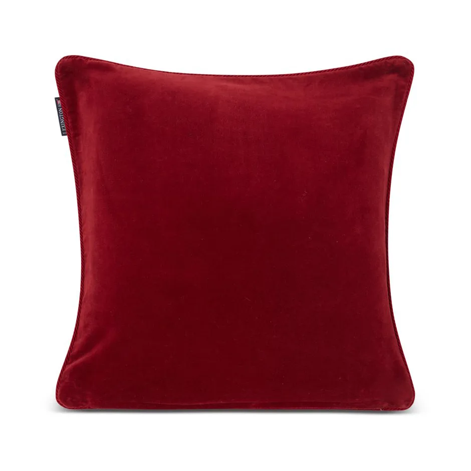 Organic Cotton Velvet pudebetræk 50x50 cm, Red Lexington