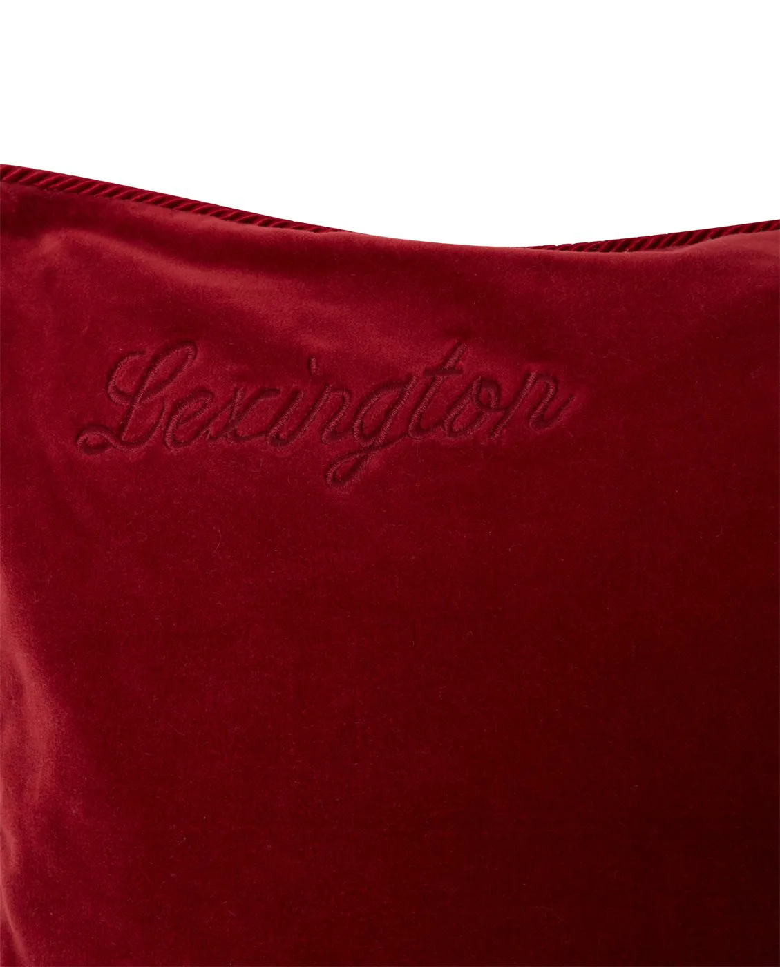 Organic Cotton Velvet pudebetræk 50x50 cm, Red Lexington