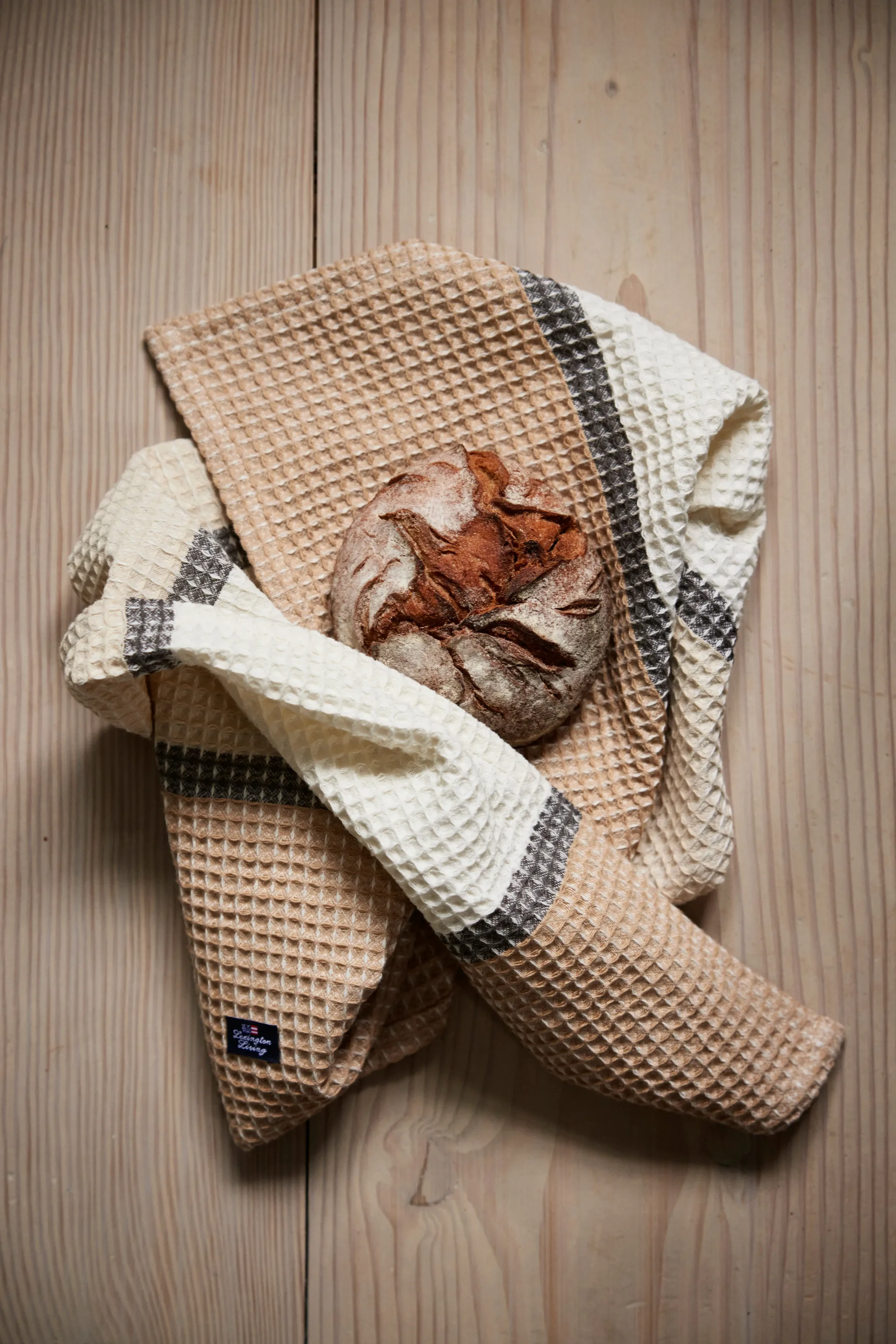 Organic Cotton Waffle viskestykke 50x70 cm, Beige Lexington