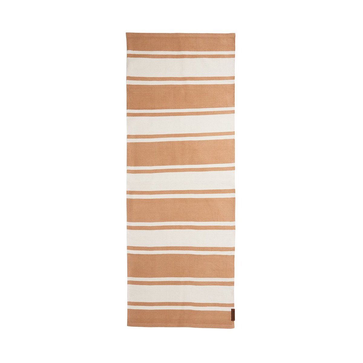 Lexington Organic Striped Cotton gangtæppe 80×220 cm Beige-white