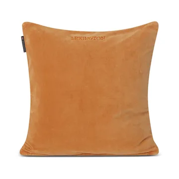 Patched Organic Cotton Velvet pudebetræk 50x50 cm - Mustard/Light beige - Lexington