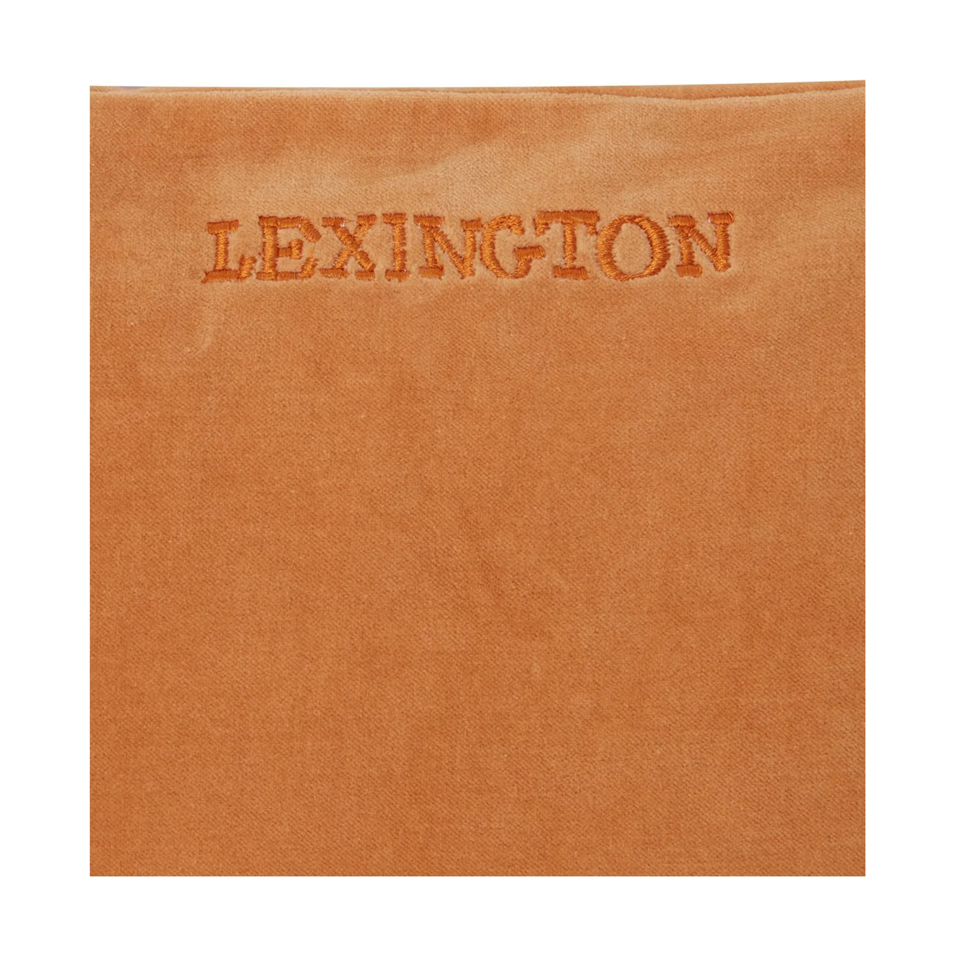 Patched Organic Cotton Velvet pudebetræk 50x50 cm, Mustard/Light beige Lexington