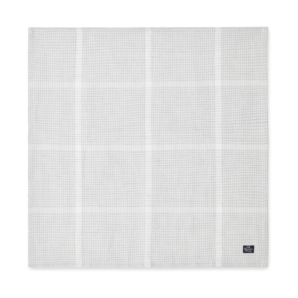 Lexington Pepita Check Cotton Linen borddug 50×50 cm White/Light gray