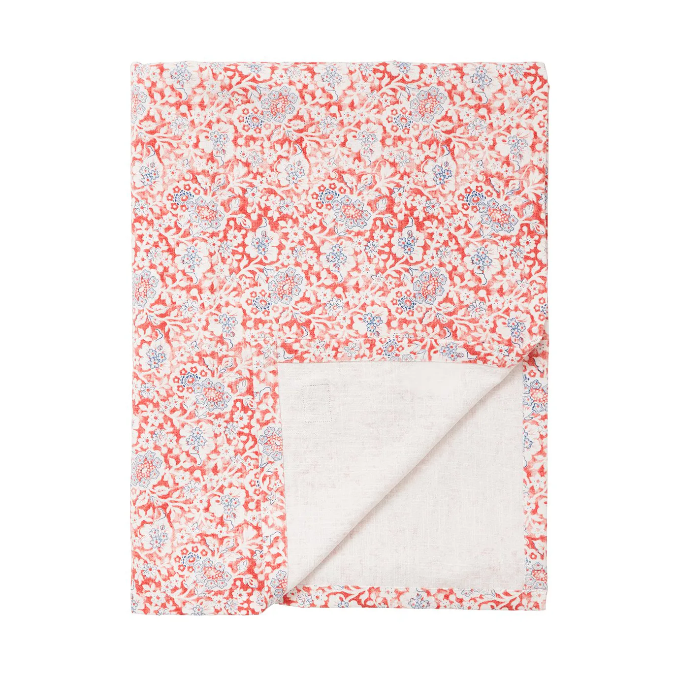 Printed Flowers Recycled Cotton borddug 150x350 cm, Coral Lexington