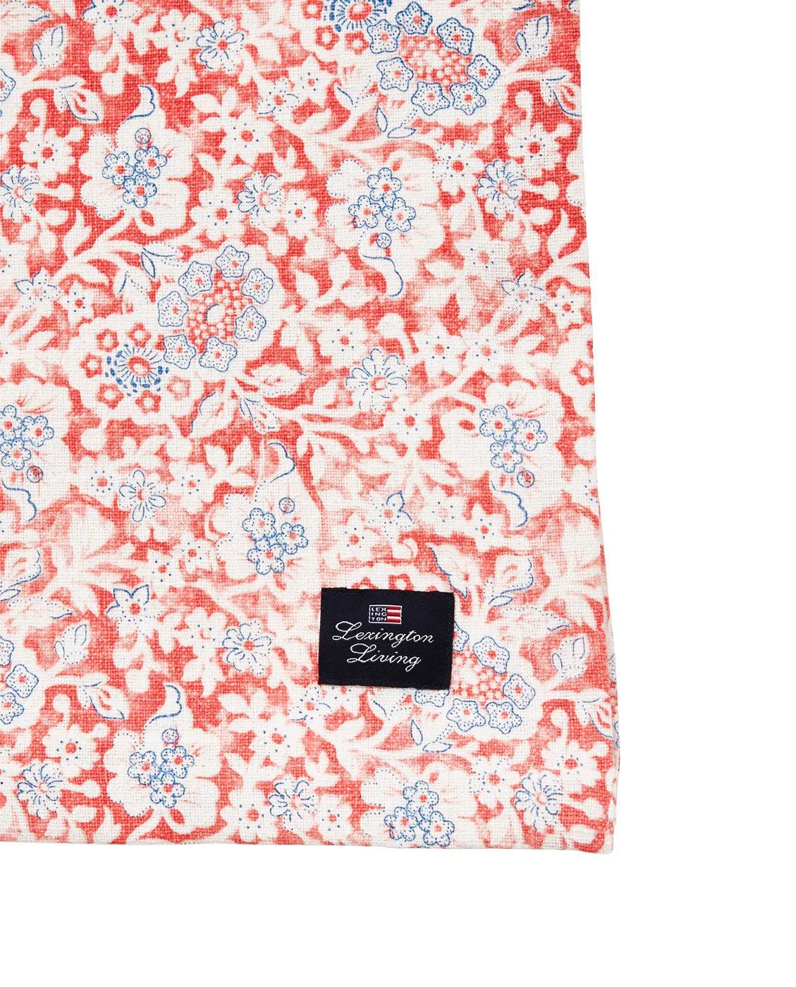 Printed Flowers Recycled Cotton borddug 150x350 cm, Coral Lexington