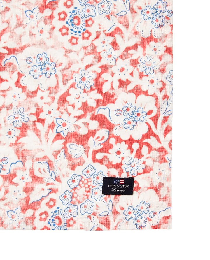 Printed Flowers Recycled Cotton stofserviet 50x50 cm, Koral Lexington