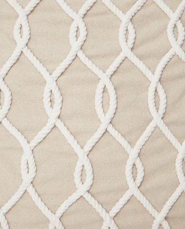 Rope Deco Canvas pudebetræk 50x50 cm - Lysbeige/Hvid - Lexington