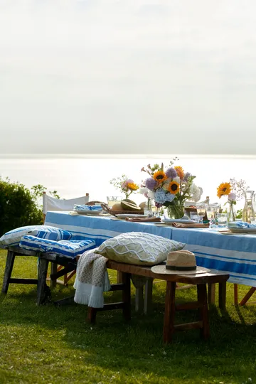 Rope Deco Canvas pudebetræk 50x50 cm - Lysbeige/Hvid - Lexington