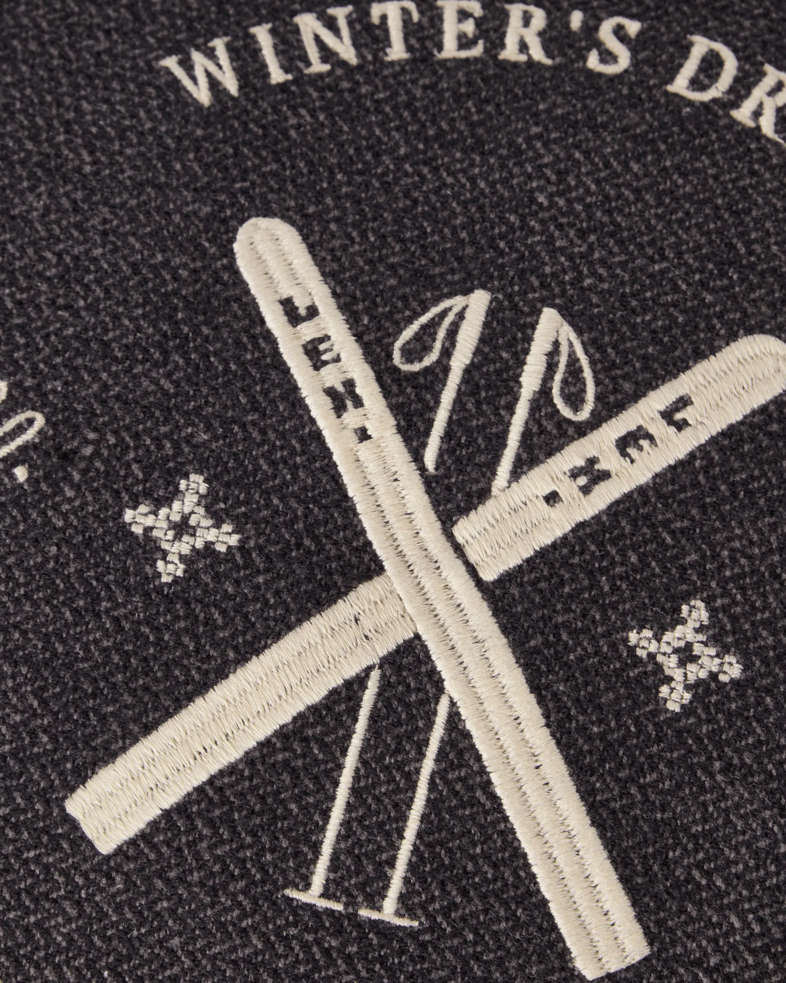 Ski Club økologisk bomuld pudebetræk, Navy-Light beige, 50x50 cm Lexington